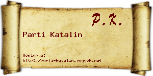 Parti Katalin névjegykártya